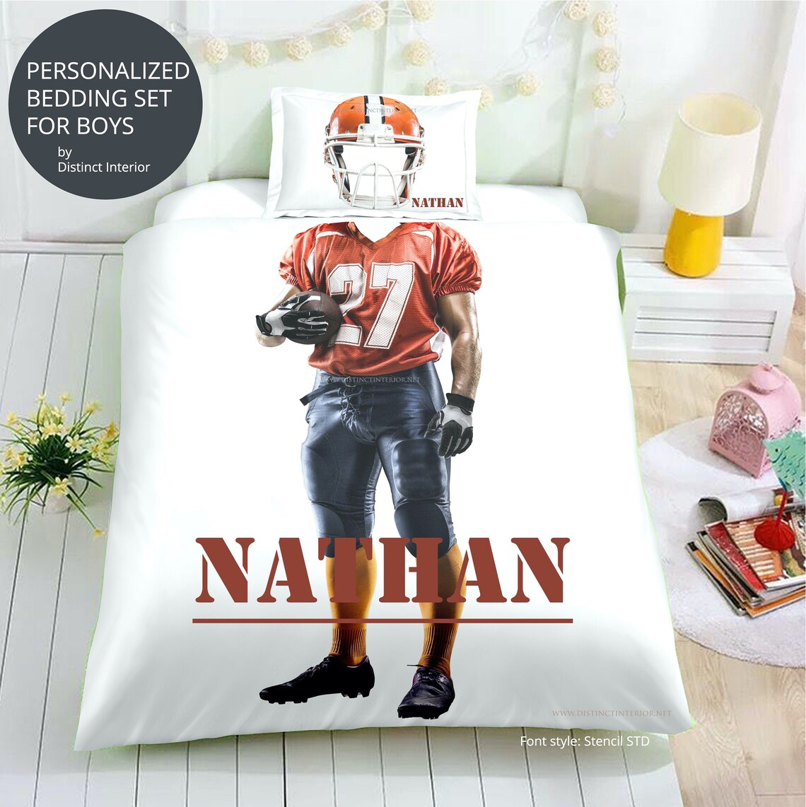 Personalized Cricket Sports Bedding Set With Name Bedding Set Etsy
