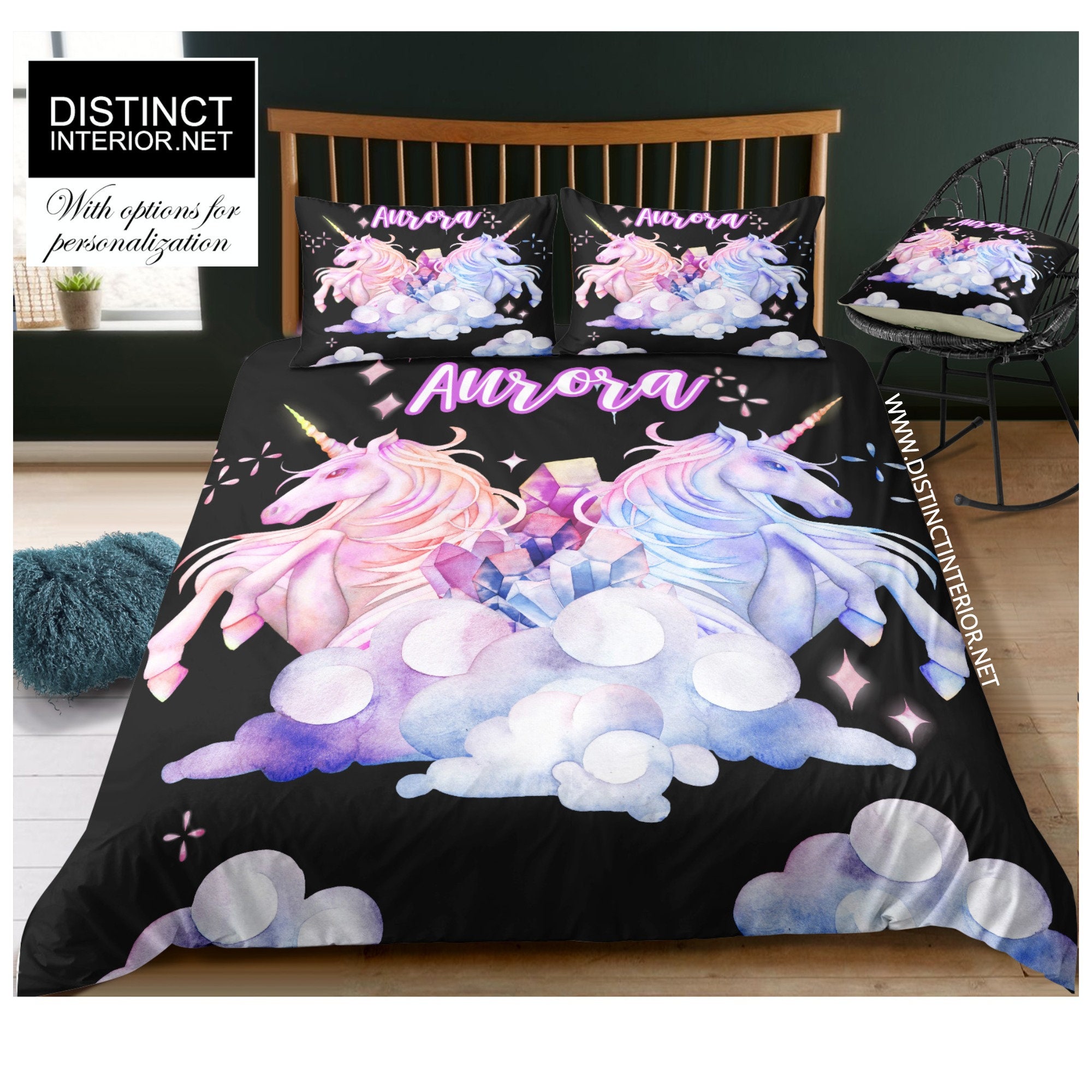 twin unicorn bedding set