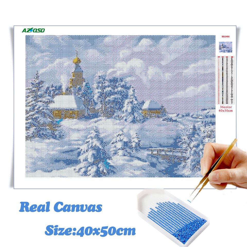 DIY Diamond Painting on Canvas With Beautiful Scenic Picture Etsy