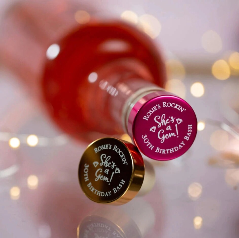 Personalized Wine Stopper With Engraved Text For Weddings Etsy