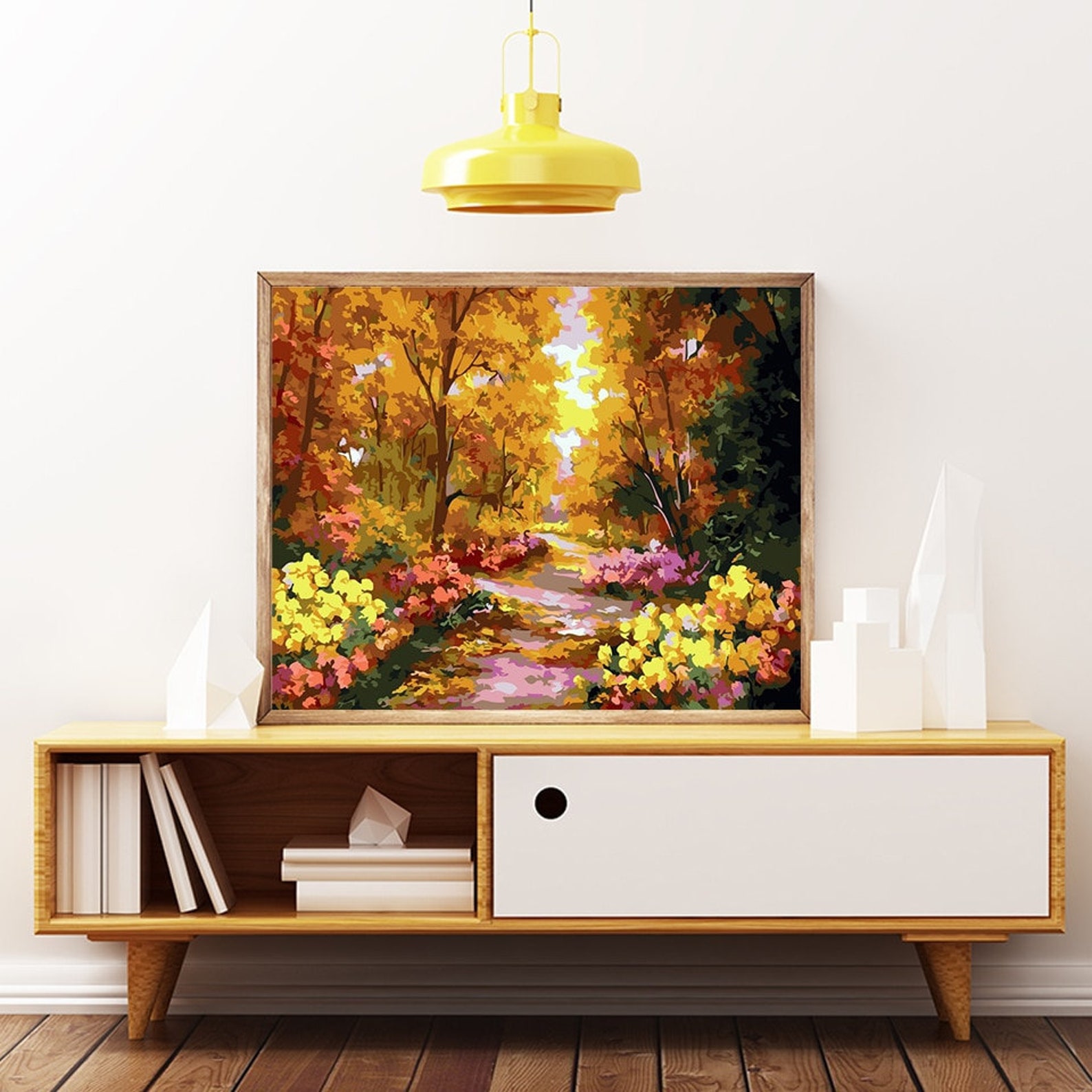 DIY Oil Painting by Number on 40x50cm Canvas With Beautiful Etsy