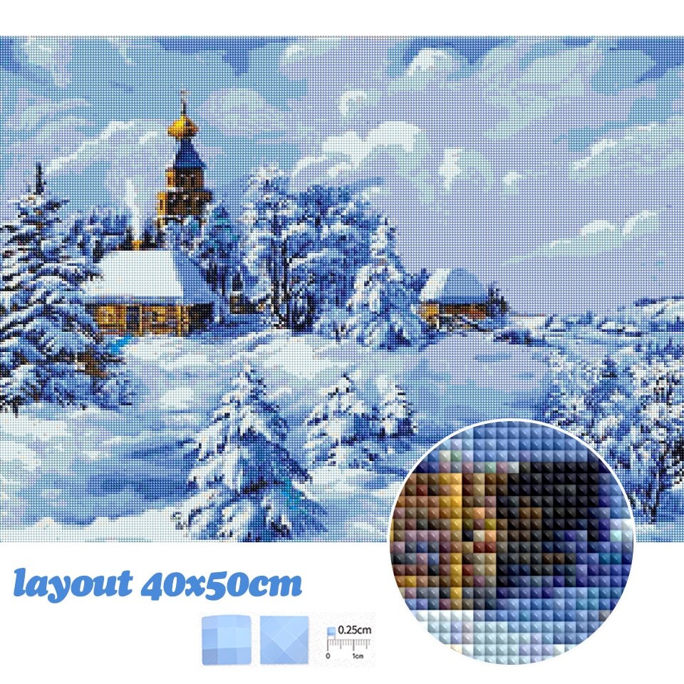 DIY Diamond Painting on Canvas With Beautiful Scenic Picture Etsy