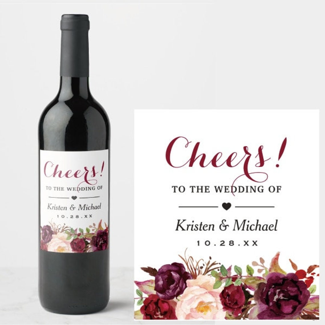 20 pieces Custom Wine Sticker Label With Your Own Image Or Etsy