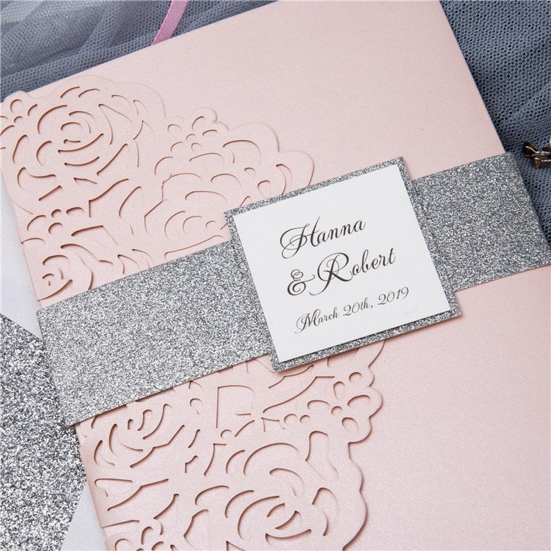 50 Pieces Laser Cut Paper Lace Wedding Invitation RSVP Card Etsy
