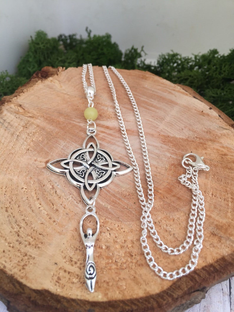 Celtic Knot Witch Jewelry Wiccan Necklace Wicca Necklace Pagan Etsy