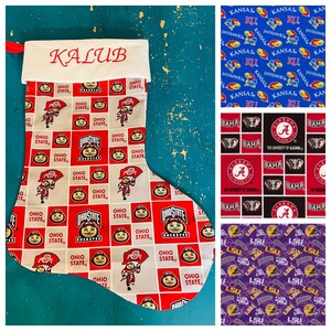 College Football Stockings | Sports Team Stockings | Personalized Embroidered Stockings