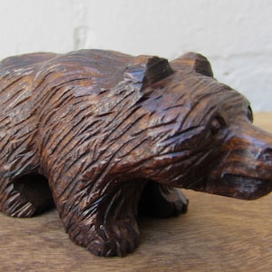 Ironwood Cute Bear Hand Carving
