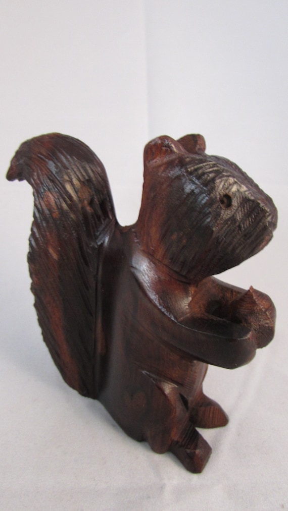Hand Carved Wooden Squirrel MULTI LISTING See Item Description....
