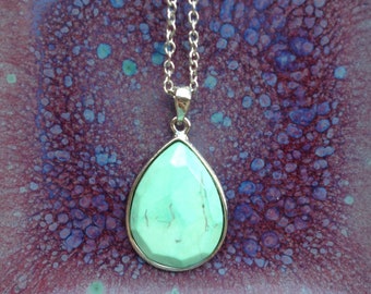 Howlite Necklace - Genuine Stone Pendant - Healing Stone - Bohemian Jewelry - Unique Gifts for friend, mom, sister, girlfriend - Zen Jewelry