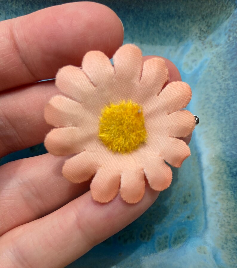 Pink Flower Hair Clipslittle Girl Hair Clipshair Etsy