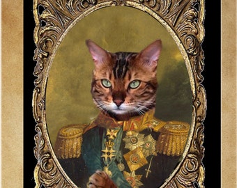 Portrait De Chat Costume Etsy