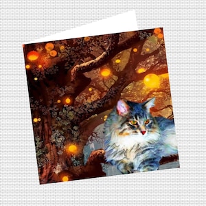 Boîte cadeau chat tigré Décoration de Noël Marron à poil court : :  Maison