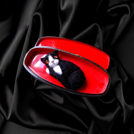 Petit Chat Felix En Laine Cardee Etsy