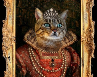 customizable cat portrait: the little Italian princess