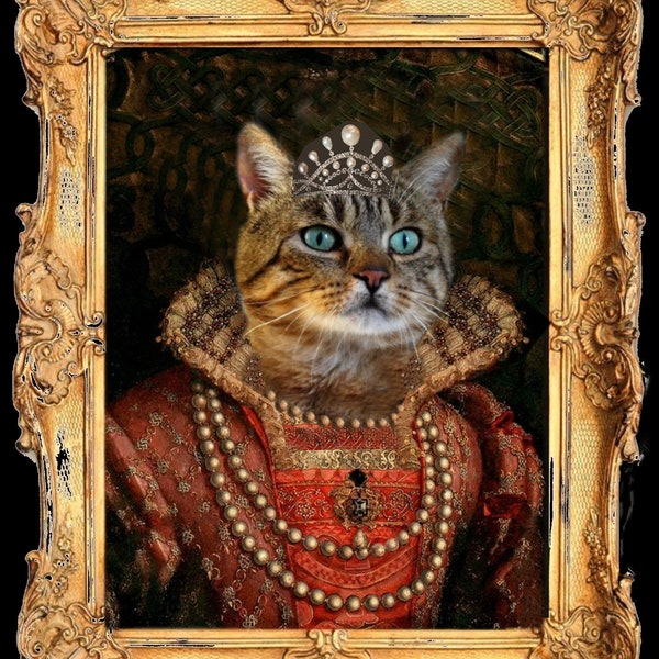 portrait de chat personnalisable : la petite princesse italienne