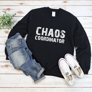 Funny Nanny Sweatshirt, Chaos Coordinator Unisex Heavy Blend Crewneck Sweatshirt