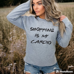 Funny Shopping Addict Tee Shopaholic Gift Mom Shirt Black Friday Shopper Life T-shirt Shopping Is My Cardio Shirt Shopping Shirt for women