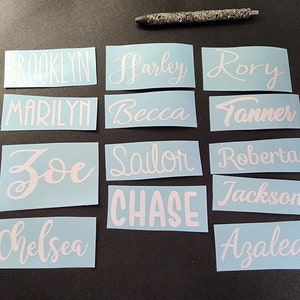 Personalized Name Decal for Water Bottles Name Sticker Wine Glass Decal Cars Custom Laptop Decal Teacher Stickers