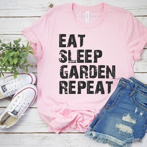 Eat, Sleep, Garden, Repeat Unisex Jersey Short Sleeve Tee