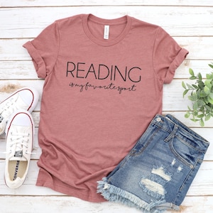Reading Is My Favorite Sport Shirt, Bookworm Shirt, Librarian Shirt, Book Lover Gift, Teacher Shirt, Unisex Jersey Short Sleeve Tee
