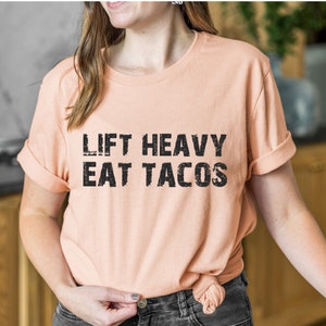 Lift Heavy Eat Tacos Unisex Jersey Short Sleeve Tee