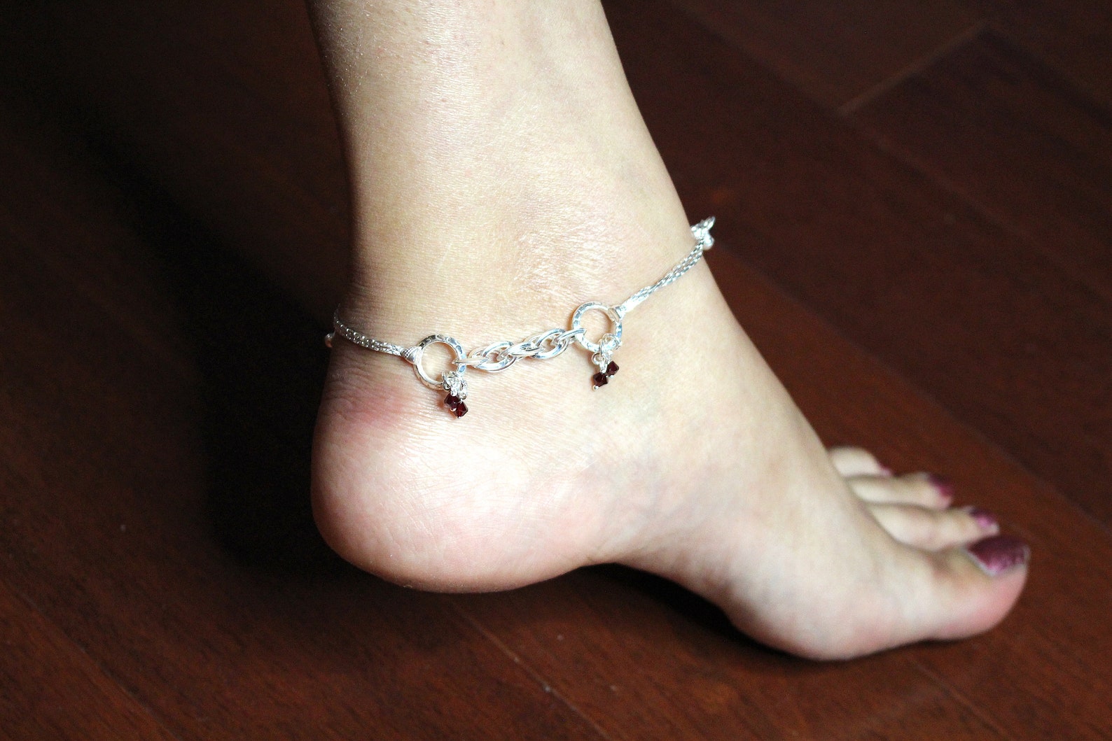 Silver Anklet Ankle Bracelet Locking Anklet Hotwife Etsy