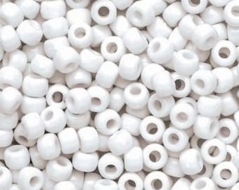 Cuentas de poni blancas, blancas, cuentas de poni, manualidades para niños, cuentas para el cabello, bricolaje, opacas, regalo para