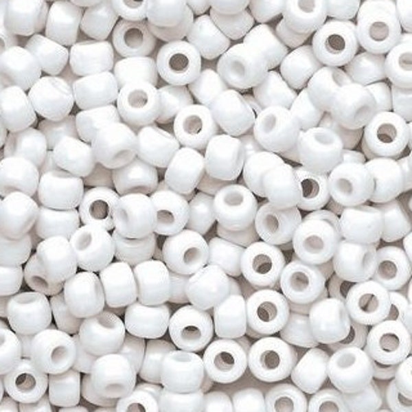 White Pony Beads, White, Pony Beads, Kid Crafts, Hair Beads, DIY, Opaque, Gift For