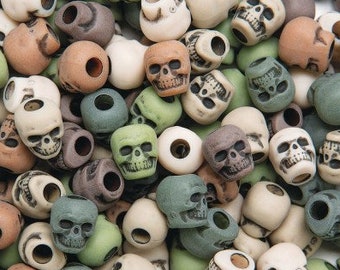 Perles Tête De Mort Camouflage, DIY, Travaux Manuels Pour Enfants, Halloween, Tête De Mort, Perles À Barbe, Camouflage