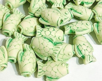 Perles pour poisson, Vert, Poisson ancien, Aquatique, Animaux marins