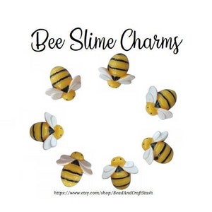 Bumble Bee, Slime Charms, Bee Cabochons, Bee, Cabochons, Insects, Spring