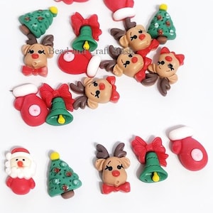 Christmas Cabochon Set, Flat Backs