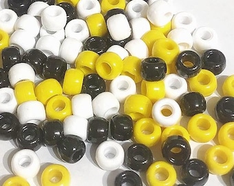 Ensemble de perles Bee Pony, perles noires, jaunes, blanches