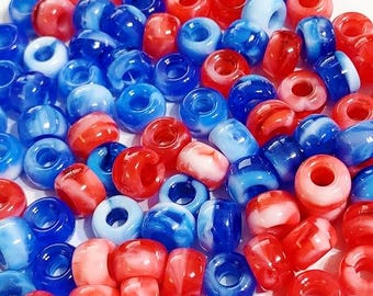 Perles de poney marbrées patriotiques
