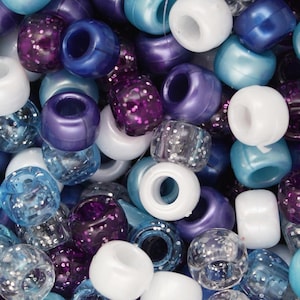 Galaxy Pony Bead Mix, Pony Bead Barrels, DIY. Kid Crafts, Gift For, 9mm, Beads, Hair Beads, Loom Beads, Princess, Confetti, PB 11