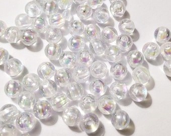 6mm TRANSPARENT Gumball Beads, Beads, 6mm, Transparent, Gift For, Clear Beads