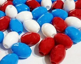 Perles patriotiques ovales, militaires
