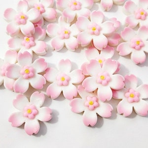 Flower Cabochons, Flat Backs, Flowers, White Flowers, Kid Crafts