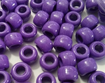 Perline Pony Opache Viola 2500 Pezzi – 6x4mm Per Gioielli Fai-da-te