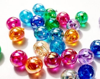 10mm Transparent Beads, Beads, Round Beads, Gifts For, DIY, Kid Crafts