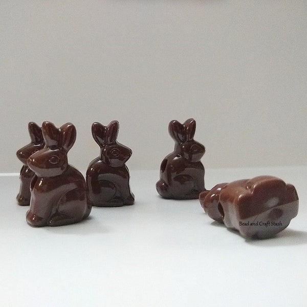 Chocolate Bunny Beads. Bunny Rabbit, Easter Bunny, Bunny Beads, Brown, Rabbit, Bunny, Chocolate Bunny