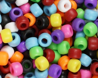 Jewellery Crafts Pony Beads 12 x mixed Zebra Beads Key Rings Dummy