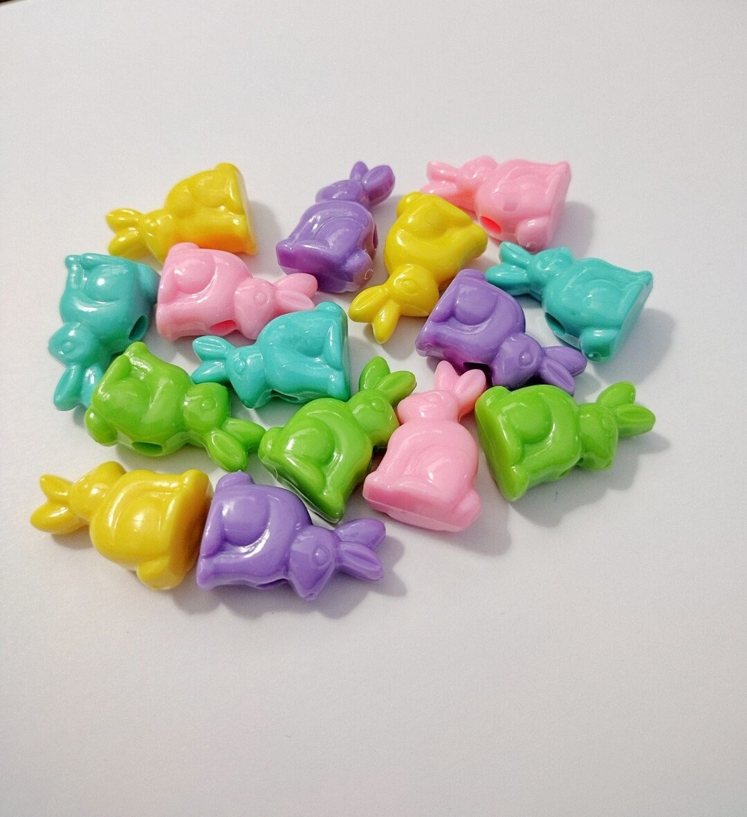 Pastel Bunny Beads, Rabbit Beads, Pastel, Gift For, Easter Crafts, Kid