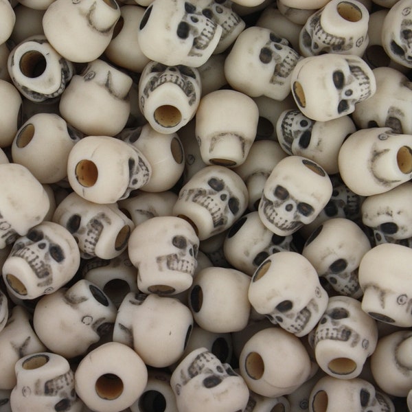 Ivory Skull Beads, Skull, Goth Jewelry, Beads, Skull Beads, Halloween, Halloween Earrings