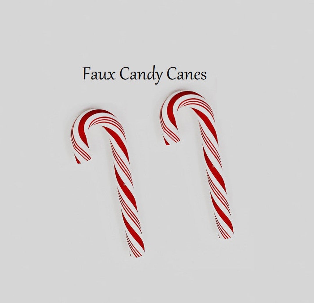 Fake Candy Canes 47mm Faux Christmas Candy Canes Fake Candy Etsy