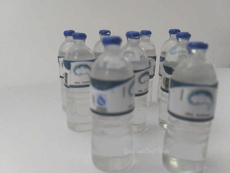 Miniature Water Bottles Mini Water Bottles Dollhouse Etsy