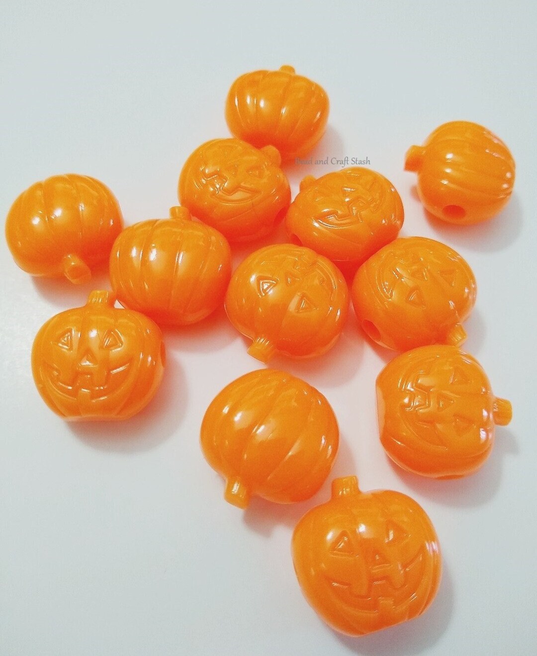 Jack O Lantern Beads, Pumpkin Beads, Orange, Orange Beads, Halloween