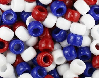 Patriotic Pony Beads, DIY, Kid Crafts, America, Military, Patriotic, Stars and Stripes, Independence Day, July 4th, PB 20