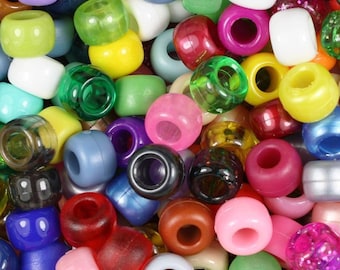 Random Mix ALL Pony Beads, DIY, Kid Crafts, Beads, Pony Beads, PB 16