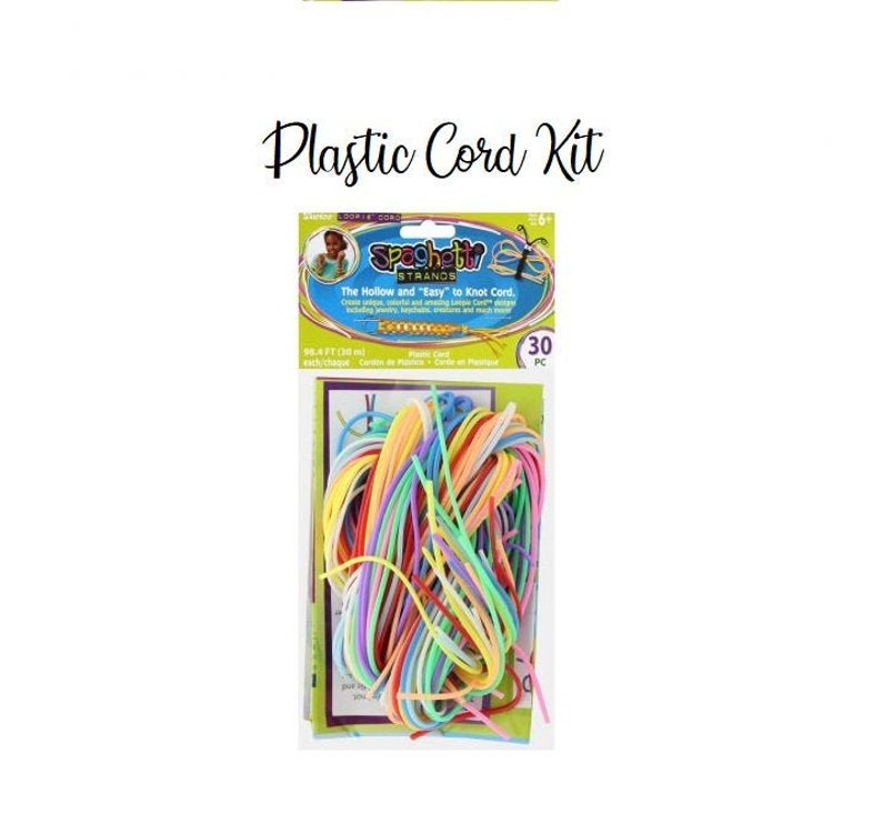 Plastic Loopie Cord Kit Plastic Cording Macrame Cords Kid Etsy